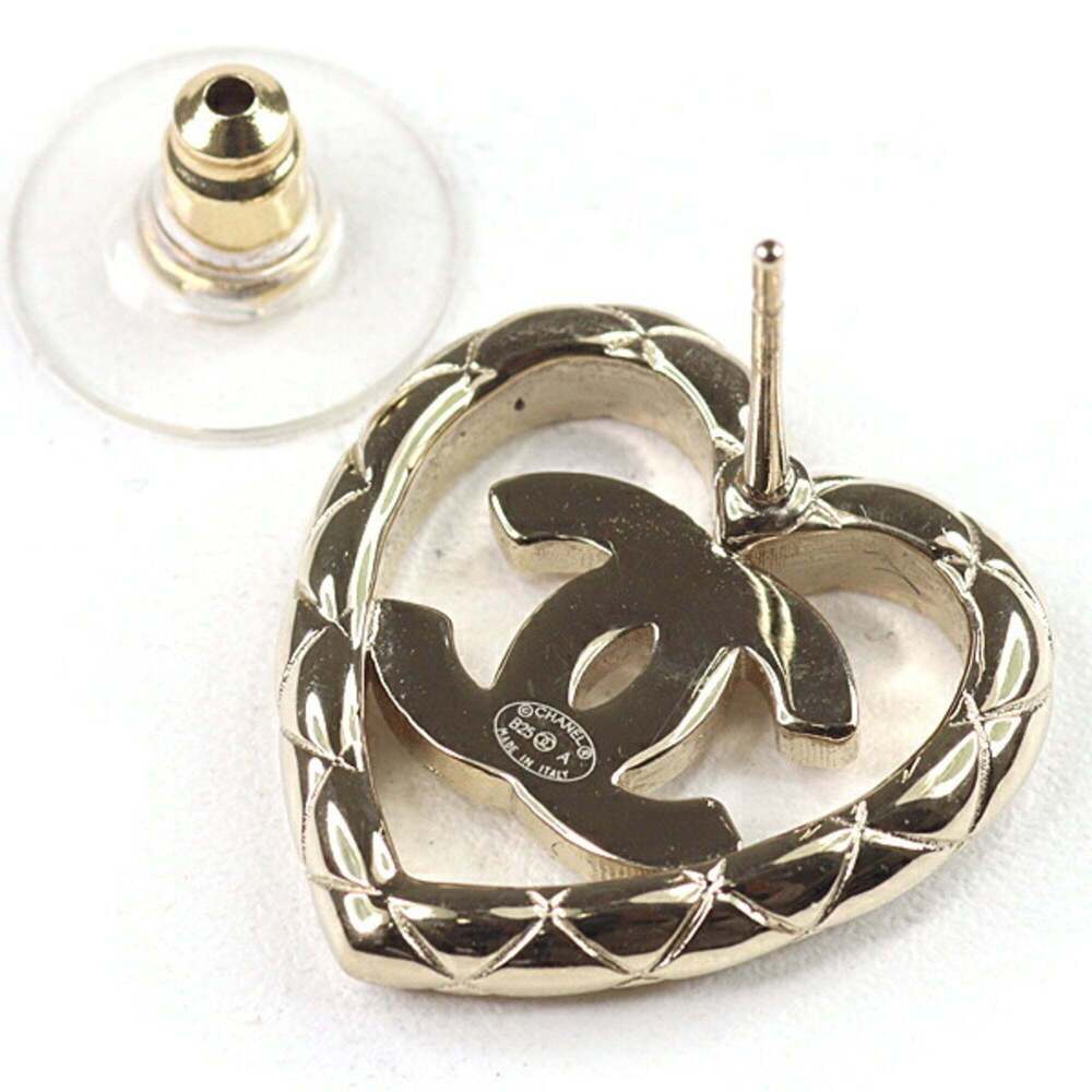 CHANEL Authentic Gold Logo Earrings - Picture 6 of 6